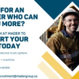 Get started today with Mader! Email recruitment@madergroup.ca or apply on one of our opportunities