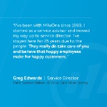 MileOne is a great place to work, but don't take our word for it! Read the above testimonial!