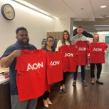 Colleagues celebrate Aon Impact Week 2022 in Chicago.