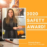 Congratulations, Gelonda on winning the Surge Staffing 2020 Safety Award