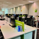 Open concept workplace area