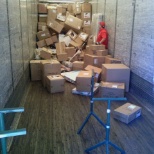 This was how we received trucks weekly. Half our merchandise was broken all the time.