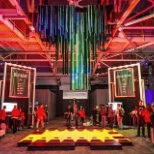 A small Twilio team built a 25-foot interactive chandelier for Signal 2015.