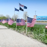 WPS employees planted 1,000 American flags to honor fallen service members for Memorial Day.